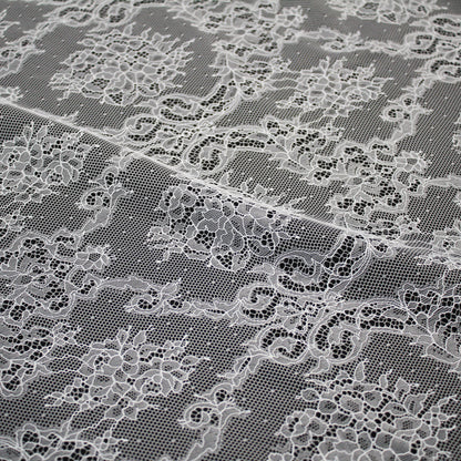 Pizzo Chantilly Ombré | Motivo Arabesco e Intrecci di Fiori | Senza Bordo | H 145-150 cm | FW4111