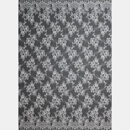 Pizzo Chantilly Ombré | Fiori a Campo Pieno | Doppio Bordo Floreale e Paisley Medio | H 150 cm | FW4195