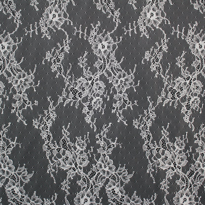 Pizzo Chantilly Ombré | Mazzi di Fiori | Doppio Bordo Medio con Paisley e Fiori | H 150 cm | FW4264