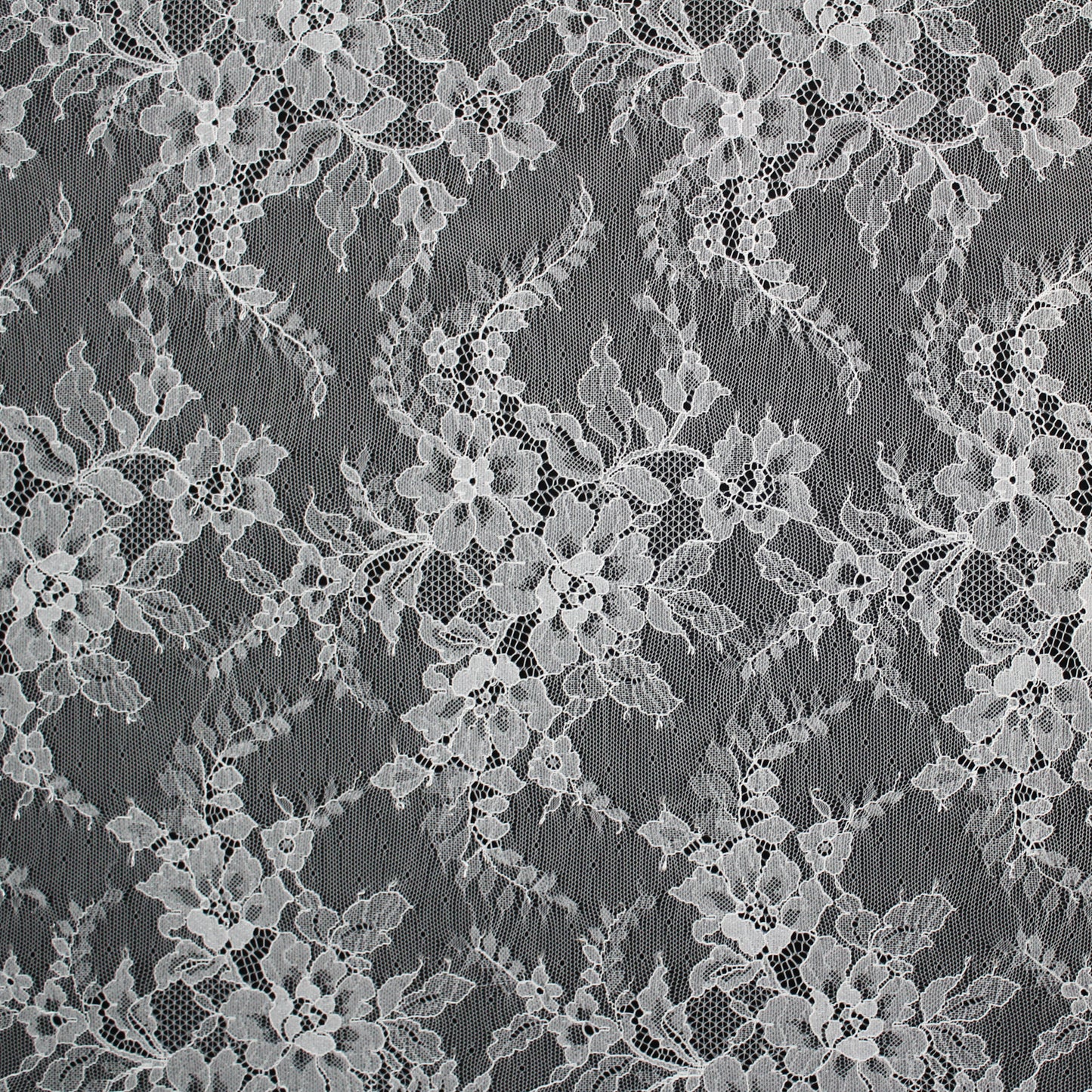 Pizzo Chantilly Ombré | Tralci di Fiori a Campo Pieno | Doppio Bordo con Motivo Floreale e Paisley Medio | H 150 cm | FW2040