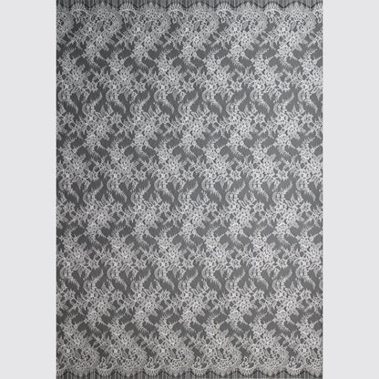 Pizzo Chantilly Ombré | Tralci di Fiori a Campo Pieno | Doppio Bordo con Motivo Floreale e Paisley Medio | H 150 cm | FW2040