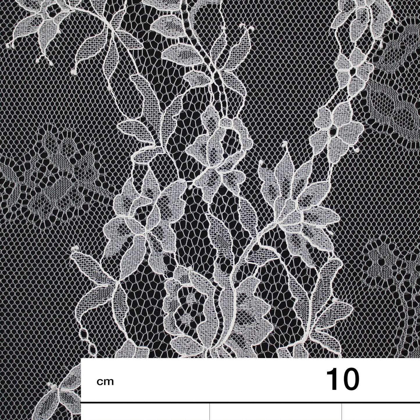 Pizzo Chantilly | Ramage di Fiori | Doppio Bordo Alto | H 150 cm | FW4266