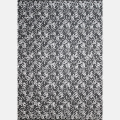 Pizzo Chantilly | Tralci di Fiori e Rose | Doppio Smerlo | H 150 cm | FW4156