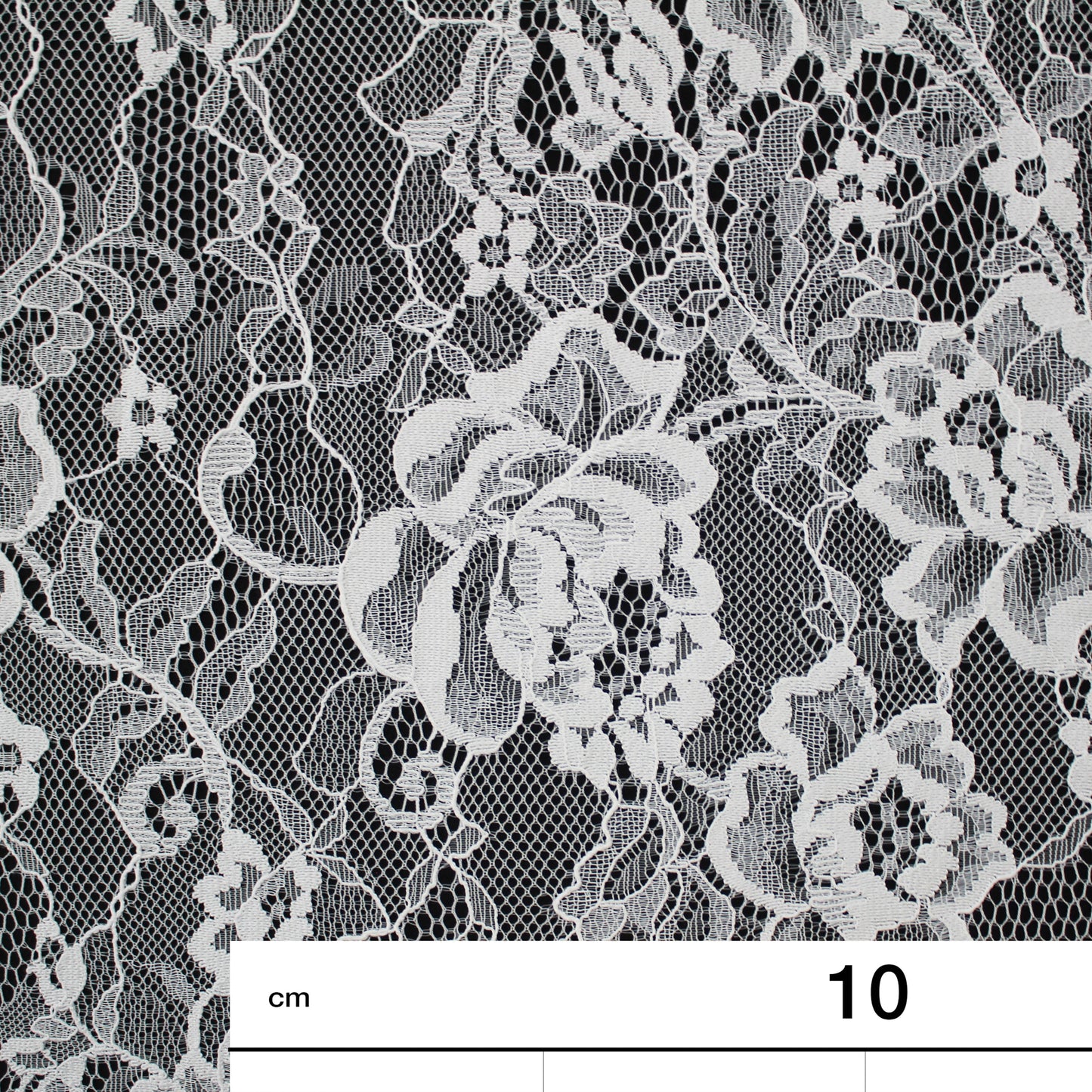 Pizzo Chantilly | Tralci di Rose e Fiori | Doppio Smerlo | H 150 cm | FW4194