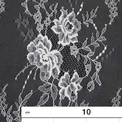 Chantilly Lace | Floral Trio Motif | Double Medium Floral and Paisley Border | H 150 cm | FW4271