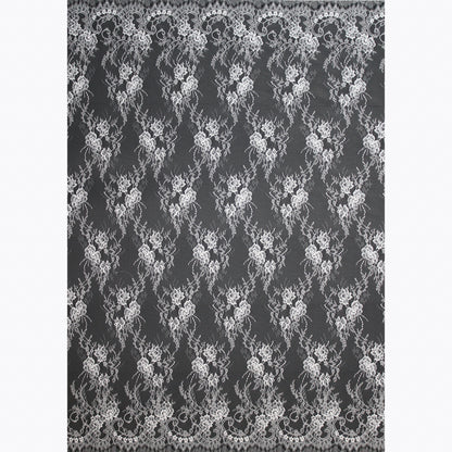 Chantilly Lace | Floral Trio Motif | Double Medium Floral and Paisley Border | H 150 cm | FW4271