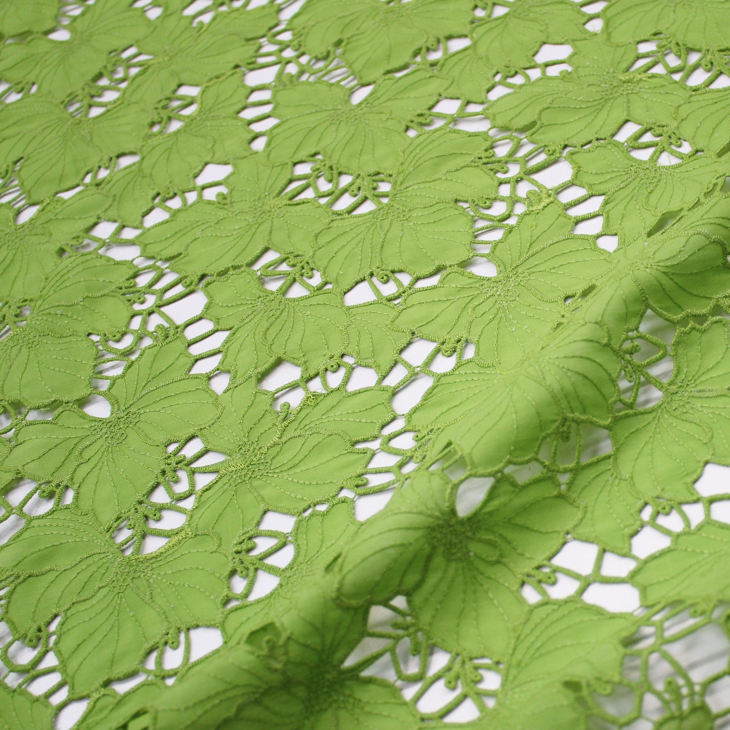 Double Border Macramé Lace with Flower Petals
