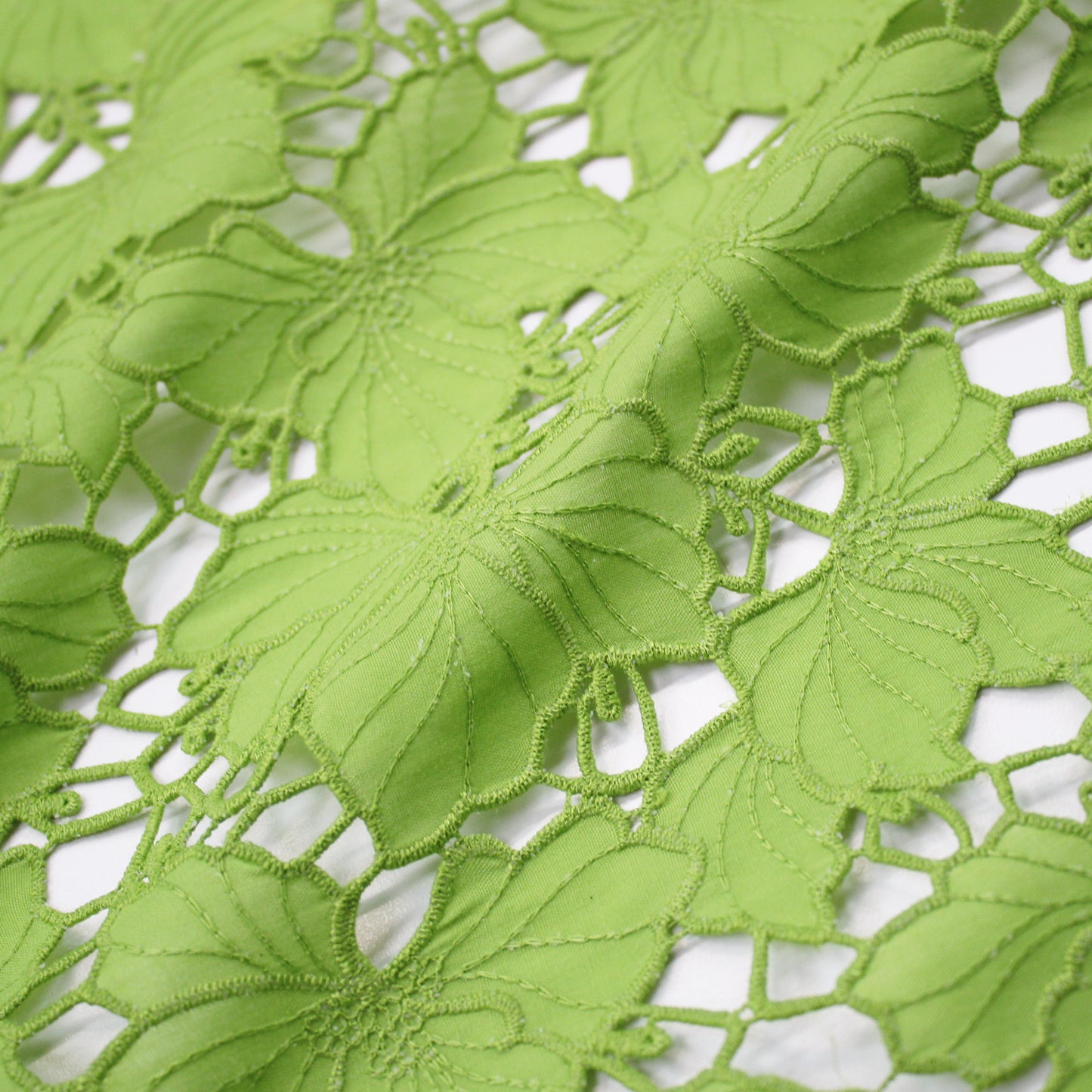 Double Border Macramé Lace with Flower Petals