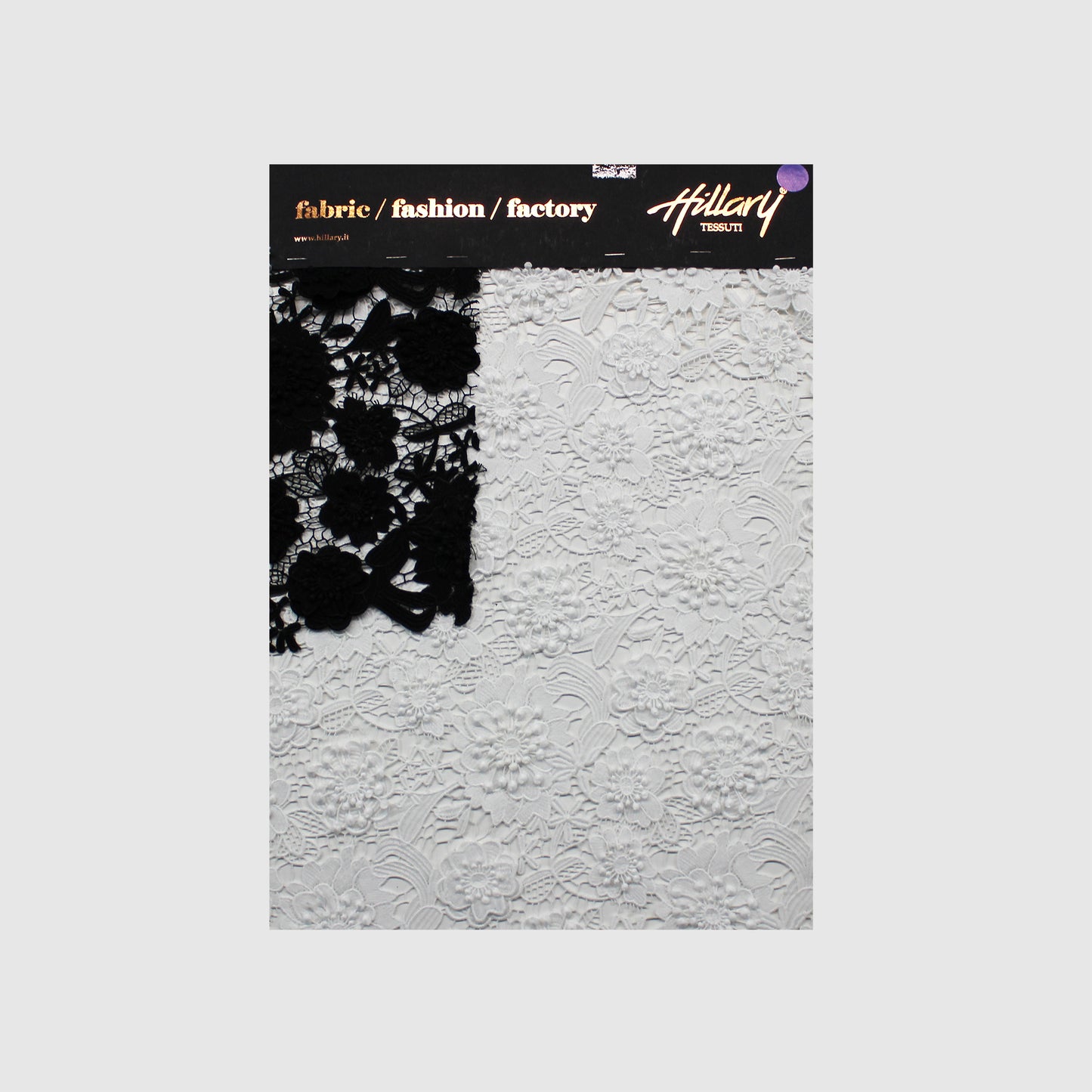 Macramé Lace with Raised Floral Motifs Sample