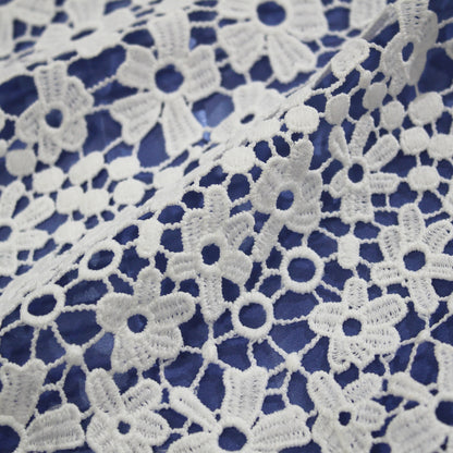 Macramé Lace with Full Field Flowers