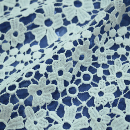 Macramé Lace with Full Field Flowers