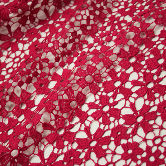 Macramé Lace with Full Field Flowers