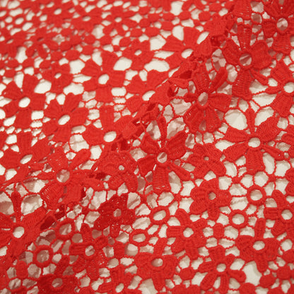 Macramé Lace with Full Field Flowers