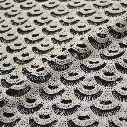Macramé Lace | Abstract Geometric Circles, Arches, and Fan Pattern