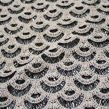Macramé Lace | Abstract Geometric Circles, Arches, and Fan Pattern