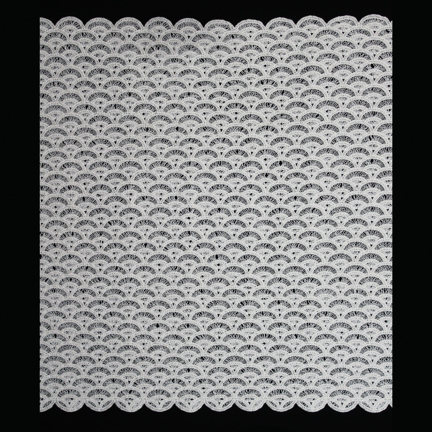 Macramé Lace | Abstract Geometric Circles, Arches, and Fan Pattern