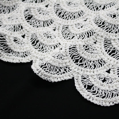 Macramé Lace | Abstract Geometric Circles, Arches, and Fan Pattern