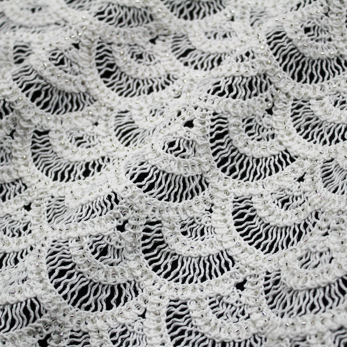 Macramé Lace | Abstract Geometric Circles, Arches, and Fan Pattern