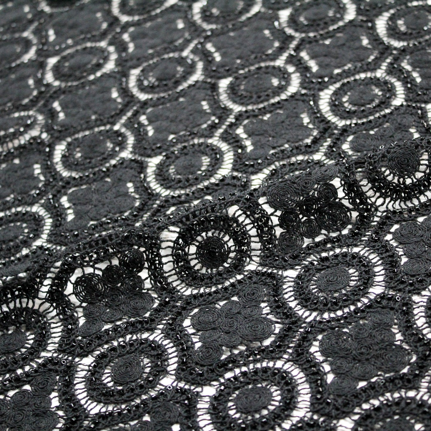 Macramé Lace | Abstract Geometric Circles and Rhombus Pattern
