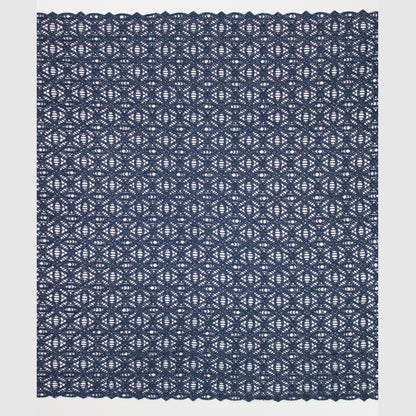 Macramé Lace with Geometric Pattern and Corals