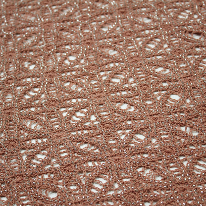 Macramé Lace with Geometric Pattern and Corals