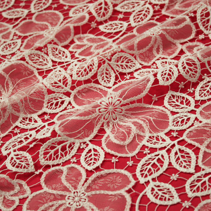 Macramé Lace with Chantilly Lace Flower Petals