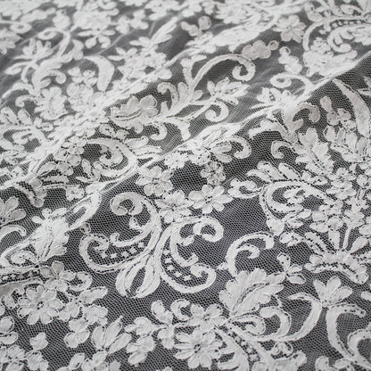 Pizzo Rebrodato Filet | Motivo Arabesco | Doppio Smerlo | H 140-145 cm | FSW4363