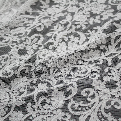 Pizzo Rebrodato Filet | Motivo Arabesco | Doppio Smerlo | H 140-145 cm | FSW4363