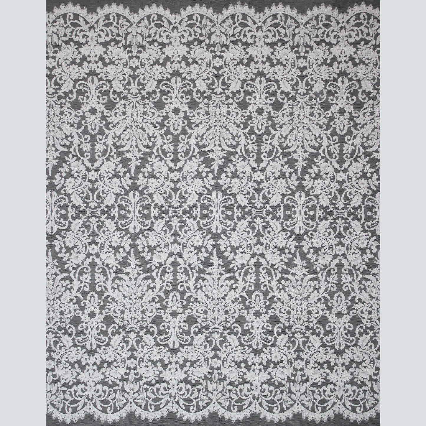 Pizzo Rebrodato Filet | Motivo Arabesco | Doppio Smerlo | H 140-145 cm | FSW4363