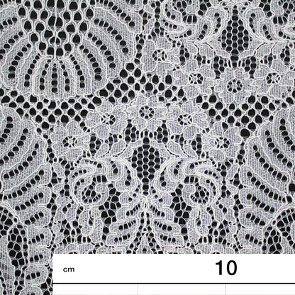 Re-embroidered Filet Lace | Arabesque Pattern | Double Scalloped Edge | H 145 cm | FSW3896