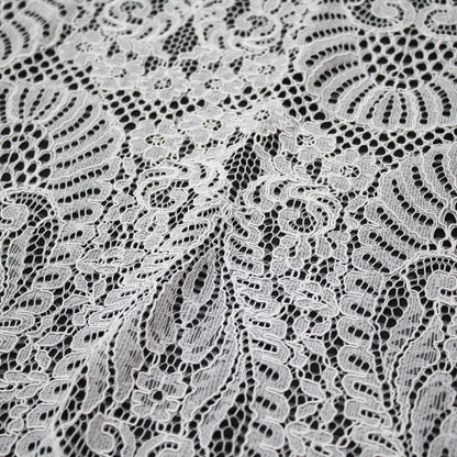 Re-embroidered Filet Lace | Arabesque Pattern | Double Scalloped Edge | H 145 cm | FSW3896