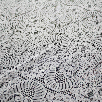 Re-embroidered Filet Lace | Arabesque Pattern | Double Scalloped Edge | H 145 cm | FSW3896
