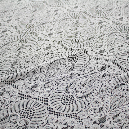 Re-embroidered Filet Lace | Arabesque Pattern | Double Scalloped Edge | H 145 cm | FSW3896
