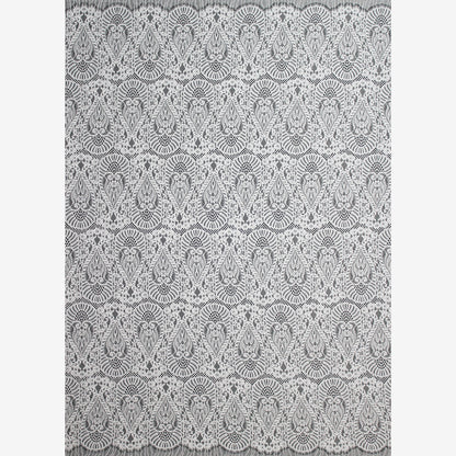 Re-embroidered Filet Lace | Arabesque Pattern | Double Scalloped Edge | H 145 cm | FSW3896