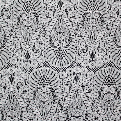 Re-embroidered Filet Lace | Arabesque Pattern | Double Scalloped Edge | H 145 cm | FSW3896