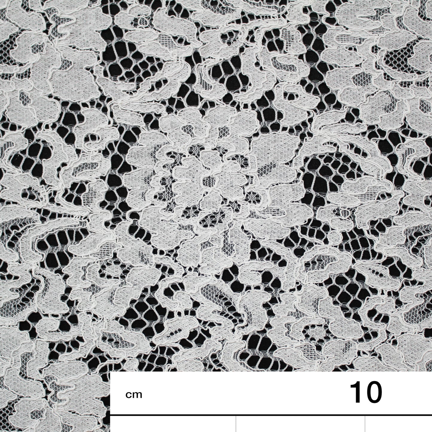 Re-embroidered Filet Lace | All-over Natural Pattern | Double Scalloped Edge | H 160 cm | FSW3517