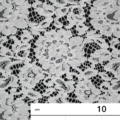 Re-embroidered Filet Lace | All-over Natural Pattern | Double Scalloped Edge | H 160 cm | FSW3517