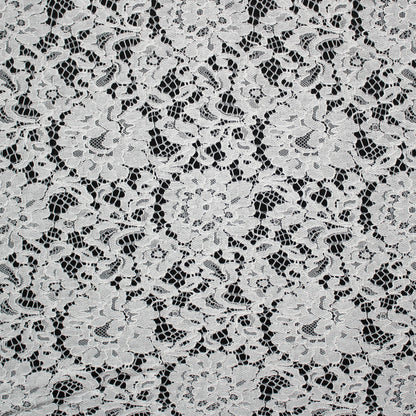 Re-embroidered Filet Lace | All-over Natural Pattern | Double Scalloped Edge | H 160 cm | FSW3517