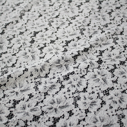 Pizzo Rebrodato | Fiori a Campo Pieno | Doppio Smerlo | H 140 cm | FW1594/A