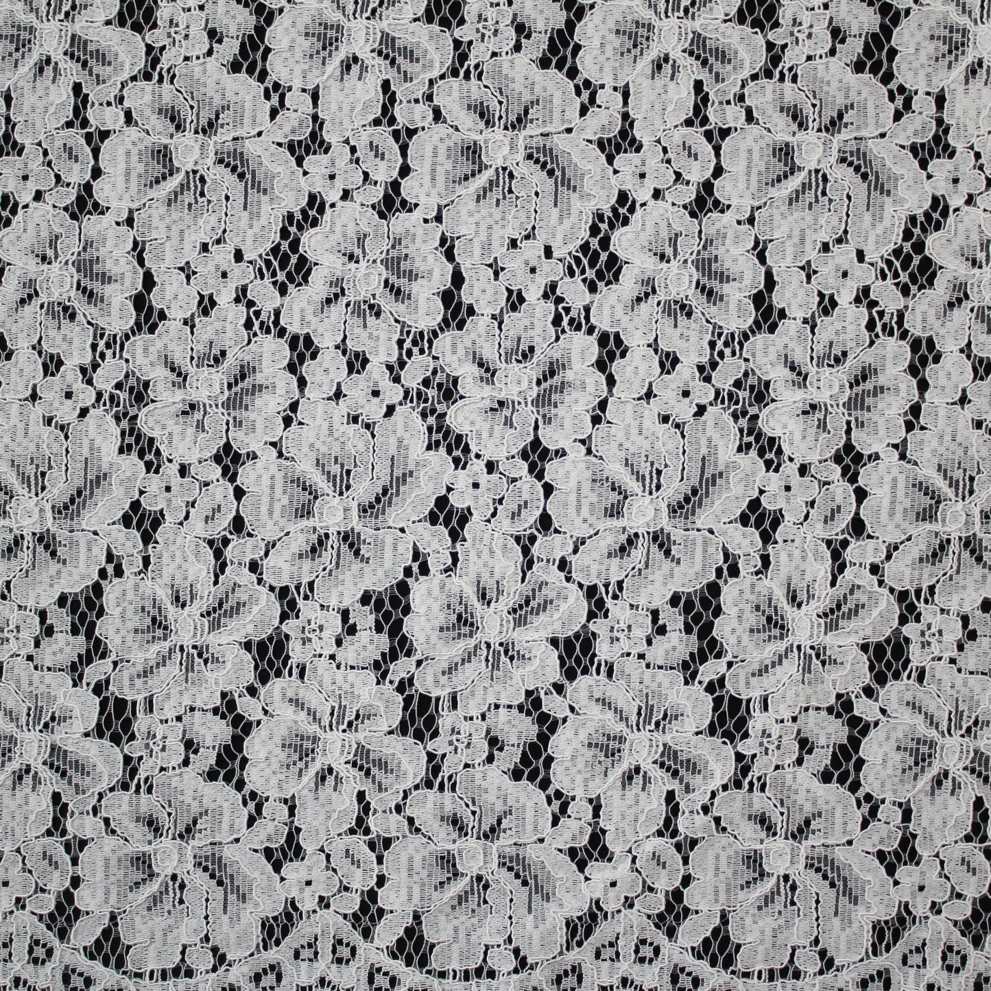 Pizzo Rebrodato | Fiori a Campo Pieno | Doppio Smerlo | H 140 cm | FW1594/A