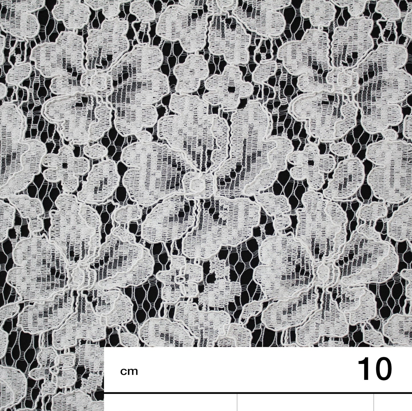 Pizzo Rebrodato | Fiori a Campo Pieno | Doppio Smerlo | H 140 cm | FW1594/A