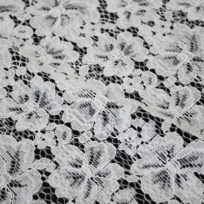 Pizzo Rebrodato | Fiori a Campo Pieno | Doppio Smerlo | H 140 cm | FW1594/A