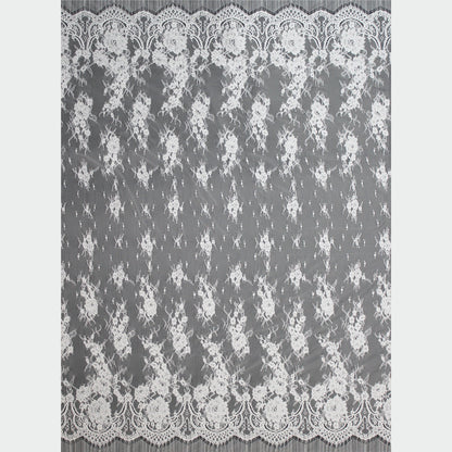 Re-embroidered Lace | Gradient Floral Design | High Double Floral Border | H 150 cm | FSW1953