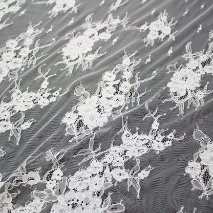 Re-embroidered Lace | Gradient Floral Design | High Double Floral Border | H 150 cm | FSW1953