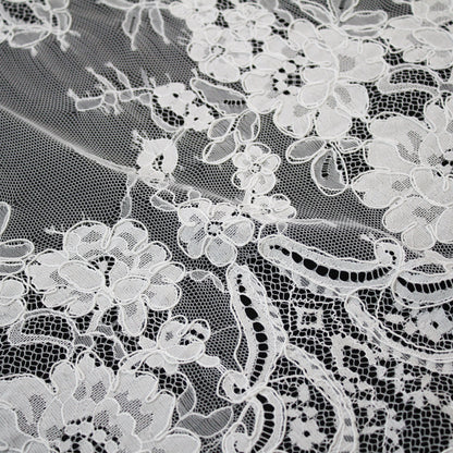 Re-embroidered Lace | Gradient Floral Design | High Double Floral Border | H 150 cm | FSW1953