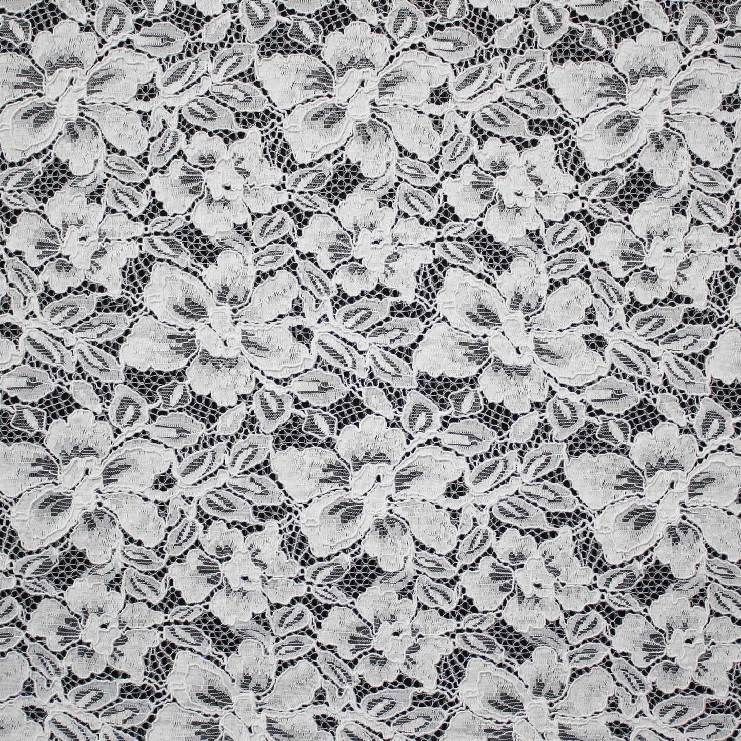 Re-embroidered Lace | Large All-over Floral Design | Double Scalloped Edge | H 145 cm | FSW4158