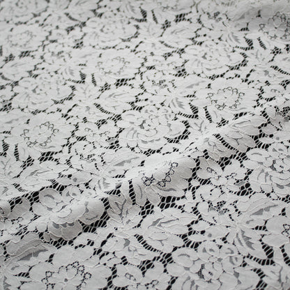 Re-embroidered Lace | Large Flowers & Leaves | Double Scalloped Edge | H 145–150 cm | FSW3516