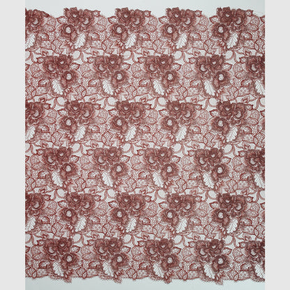 Rebrodé Lace with Flowers and Paillettes