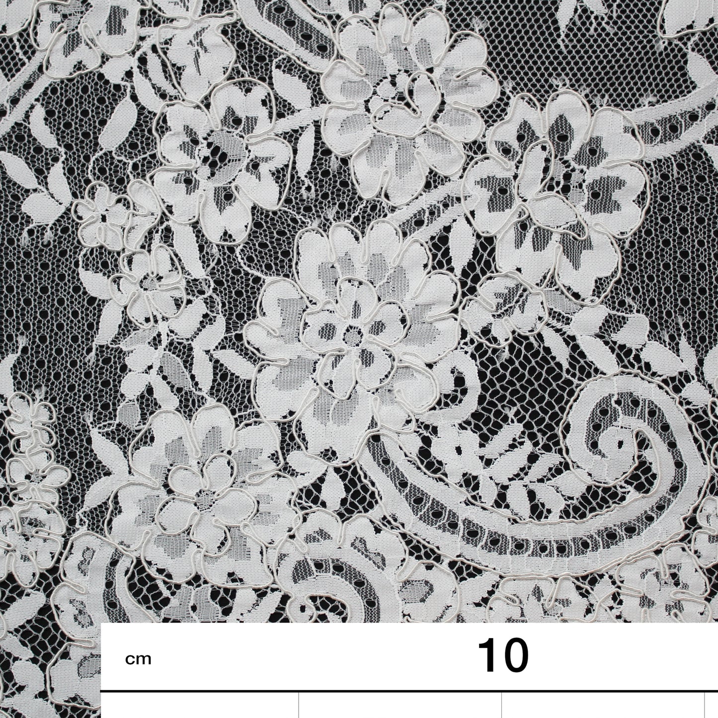 Re-embroidered Lace | Floral & Paisley Pattern | High Double Floral Border | H 140 cm | FSW2314