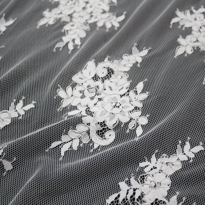 Re-embroidered Lace | Floral & Paisley Pattern | High Double Floral Border | H 140 cm | FSW2314